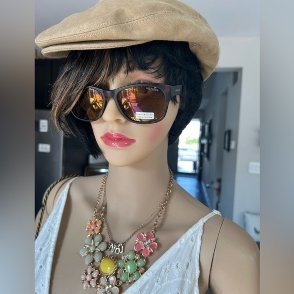 ✨NWT Tommy Hilfiger mirror black tortoise sunshades sunglasses 😎 - Picture 10 of 14